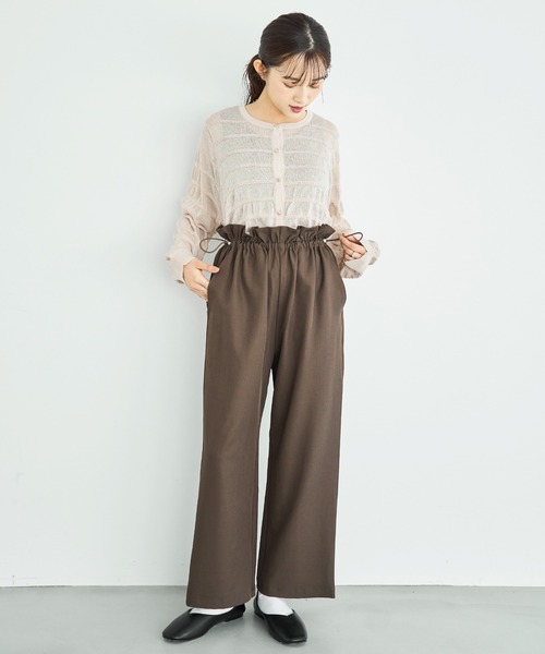 mil（ミル）の「ウエストドロストデザインパンツ【588086】（その他パンツ・レディース・ブラウン/キャメル/ブラック・S-Short/S-Regular/M-Short）」の9枚目の写真