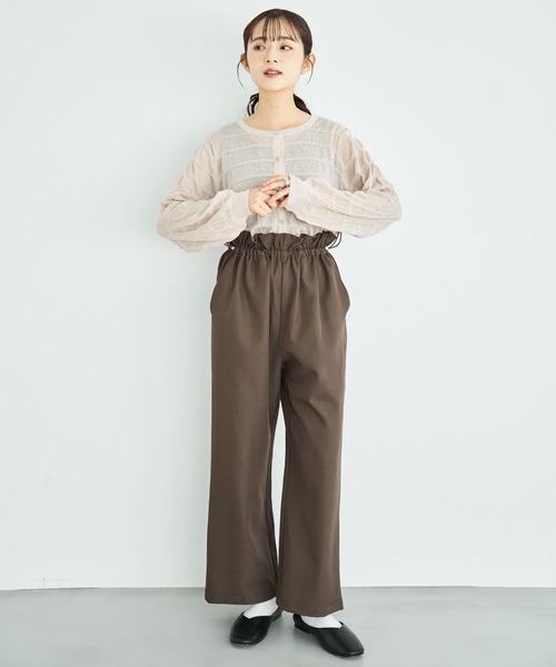 mil（ミル）の「ウエストドロストデザインパンツ【588086】（その他パンツ・レディース・ブラウン/キャメル/ブラック・S-Short/S-Regular/M-Short）」の12枚目の写真