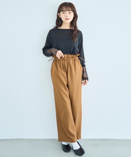 mil（ミル）の「ウエストドロストデザインパンツ【588086】（その他パンツ・レディース・ブラウン/キャメル/ブラック・S-Short/S-Regular/M-Short）」の19枚目の写真