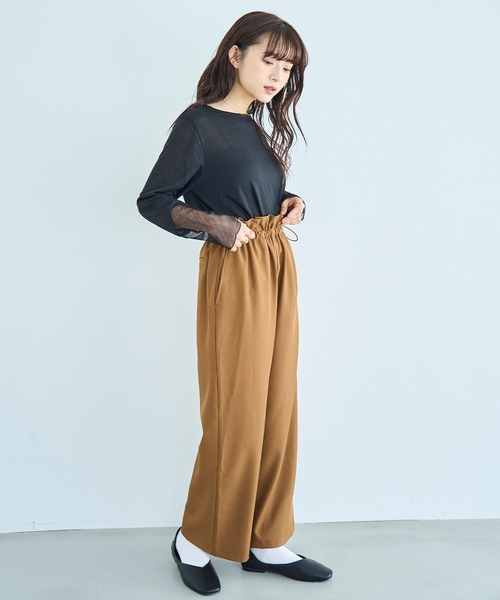mil（ミル）の「ウエストドロストデザインパンツ【588086】（その他パンツ・レディース・ブラウン/キャメル/ブラック・S-Short/S-Regular/M-Short）」の20枚目の写真