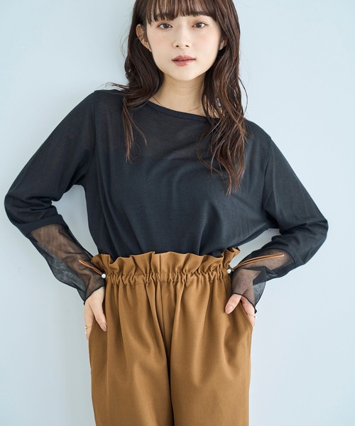 mil（ミル）の「ウエストドロストデザインパンツ【588086】（その他パンツ・レディース・ブラウン/キャメル/ブラック・S-Short/S-Regular/M-Short）」の22枚目の写真