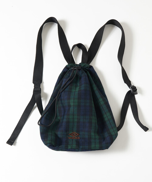 UMBRO(アンブロ)の「UMBRO/アンブロ SP Packable Flannel Mini Bag/別注 パッカブル フランネル ミニバッグ(バックパック/リュック・メンズ・ブラック/その他9/その他13/レッド・ONE SIZE)」の9枚目の写真