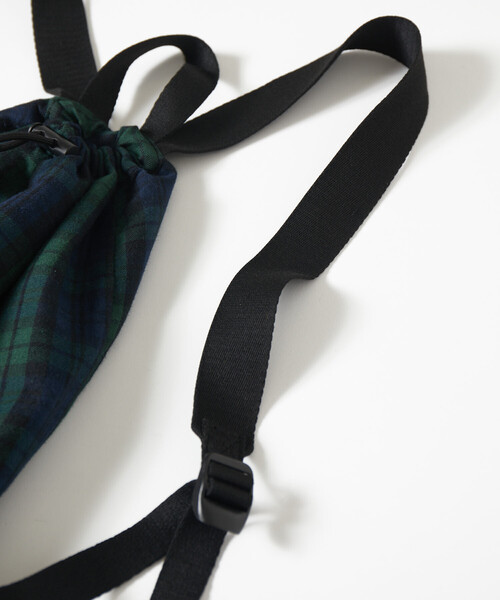 UMBRO(アンブロ)の「UMBRO/アンブロ SP Packable Flannel Mini Bag/別注 パッカブル フランネル ミニバッグ(バックパック/リュック・メンズ・ブラック/その他9/その他13/レッド・ONE SIZE)」の10枚目の写真