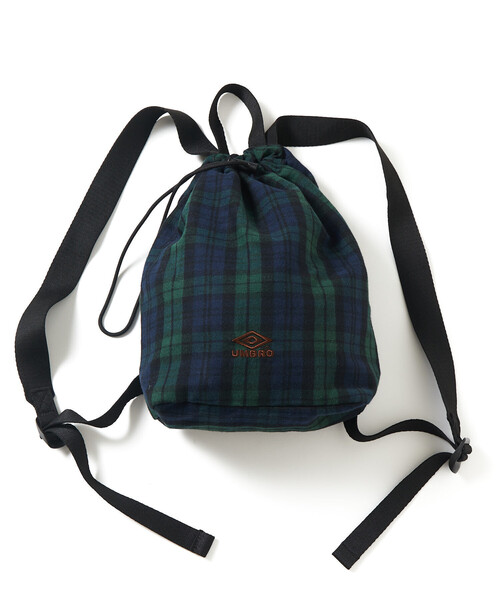 UMBRO(アンブロ)の「UMBRO/アンブロ SP Packable Flannel Mini Bag/別注 パッカブル フランネル ミニバッグ(バックパック/リュック・メンズ・ブラック/その他9/その他13/レッド・ONE SIZE)」の14枚目の写真