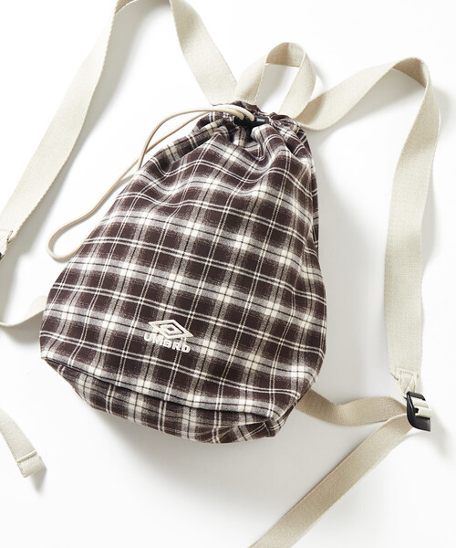 UMBRO(アンブロ)の「UMBRO/アンブロ SP Packable Flannel Mini Bag/別注 パッカブル フランネル ミニバッグ(バックパック/リュック・メンズ・ブラック/その他9/その他13/レッド・ONE SIZE)」の17枚目の写真