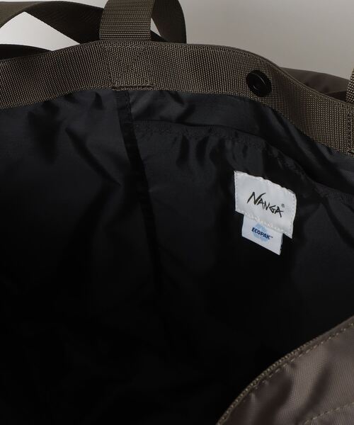 NANGA（ナンガ）の「ECOPAK UR TOTE BAG/エコパック UR トートバッグ（トートバッグ・メンズ・ブラック/オリーブ・FREE）」の22枚目の写真