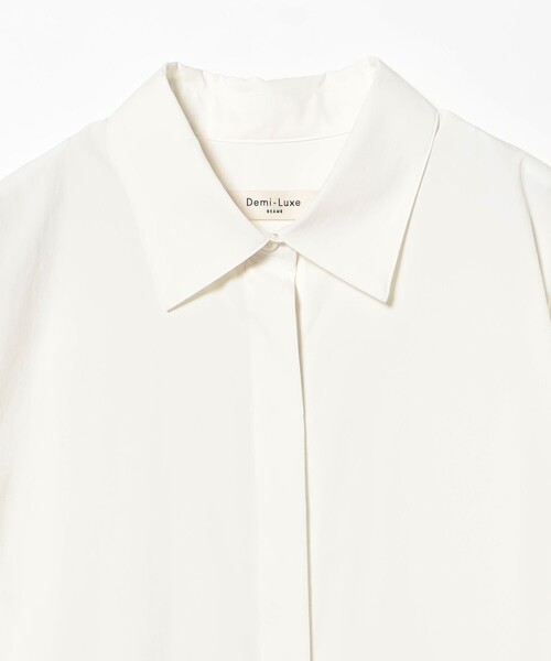 Demi-Luxe BEAMS（デミルクス ビームス）の「【1/15再値下げ】フリルヘム シャツ ワンピース（ワンピース・レディース・ブラック/オフホワイト・ONE SIZE）」の11枚目の写真