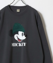 MICKEY MOUSE（ミッキーマウス）の「Disney/ディズニー ミッキー トイストーリー ベイマックス 101匹わんちゃん  オーバーサイズ 裏起毛 サガラ刺繍 プリントスウェットトレーナー レディース メンズ（スウェット）」