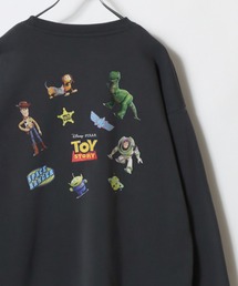 Disney/ディズニー ミッキー トイストーリー ベイマックス 101匹わんちゃん オーバーサイズ 裏起毛 サガラ刺繍 プリントスウェットトレーナー レディース メンズ