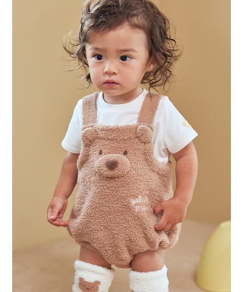 ジェラートピケ　BABY ベビモコはちみつベアロンパース BABY】ベビモコはちみつベアロンパース（ロンパース）｜gelato pique