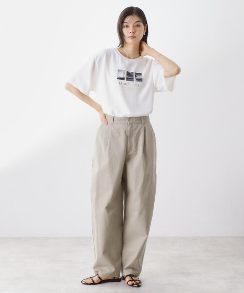 THE SHOP TK (ザ ショップ ティーケー )の「アソートロゴTシャツ【接触冷感/防シワ/吸水速乾/UVケア/洗濯機OK】(Tシャツ/カットソー・レディース・オフホワイト/ナチュラル/スミクロ/ブラック系・12/13)」の14枚目の写真