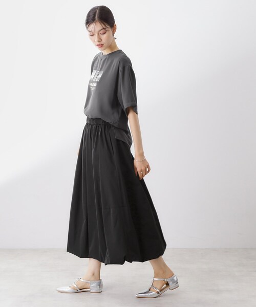 THE SHOP TK (ザ ショップ ティーケー )の「アソートロゴTシャツ【接触冷感/防シワ/吸水速乾/UVケア/洗濯機OK】(Tシャツ/カットソー・レディース・オフホワイト/ナチュラル/スミクロ/ブラック系・12/13)」の12枚目の写真