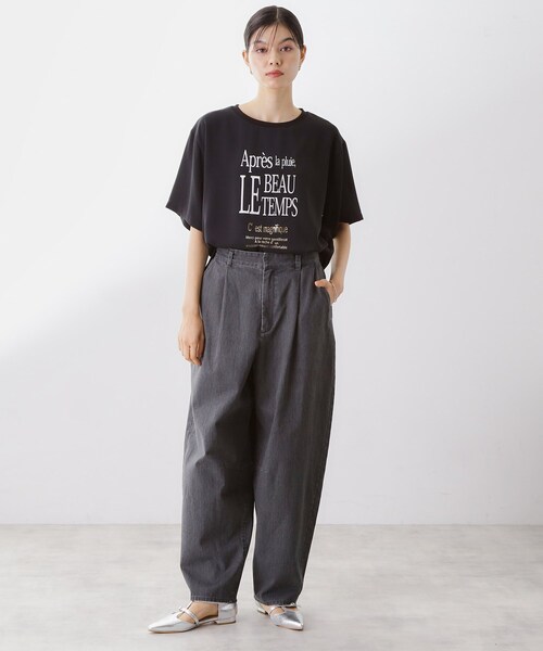THE SHOP TK (ザ ショップ ティーケー )の「アソートロゴTシャツ【接触冷感/防シワ/吸水速乾/UVケア/洗濯機OK】(Tシャツ/カットソー・レディース・オフホワイト/ナチュラル/スミクロ/ブラック系・12/13)」の21枚目の写真