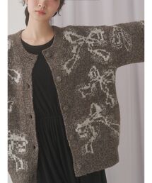 merry jenny | ribbon jacquard knit cardigan(カーディガン/ボレロ)