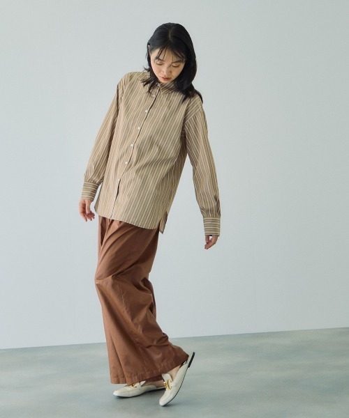 VICKY（ビッキー）の「シアーレザーチョウイージーテーパードパンツ≪手洗い可能≫（その他パンツ・レディース・ブラウン/ブラック・M）」の9枚目の写真