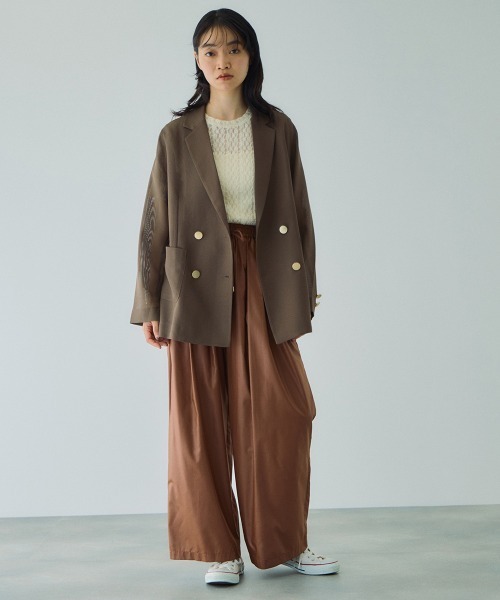 VICKY（ビッキー）の「シアーレザーチョウイージーテーパードパンツ≪手洗い可能≫（その他パンツ・レディース・ブラウン/ブラック・M）」の15枚目の写真