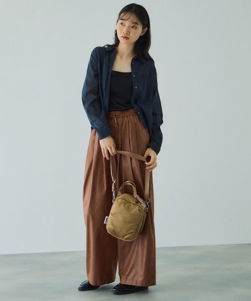 VICKY（ビッキー）の「シアーレザーチョウイージーテーパードパンツ≪手洗い可能≫（その他パンツ・レディース・ブラウン/ブラック・M）」の22枚目の写真