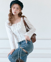 OLIVE des OLIVE（オリーブデオリーブ）の「【360度可愛い/細見え】細見えガーリーブラウス（シャツ/ブラウス）」