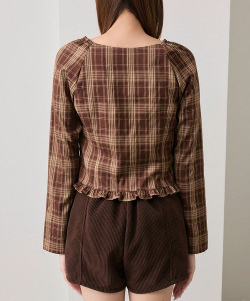 OLIVE des OLIVE（オリーブデオリーブ）の「【360度可愛い/細見え】細見えガーリーブラウス（シャツ/ブラウス・レディース・オフホワイト/ブラック/ブラウン・FREE）」の11枚目の写真