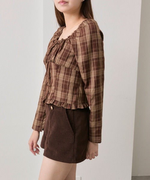 OLIVE des OLIVE（オリーブデオリーブ）の「【360度可愛い/細見え】細見えガーリーブラウス（シャツ/ブラウス・レディース・オフホワイト/ブラック/ブラウン・FREE）」の19枚目の写真