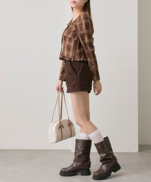 OLIVE des OLIVE（オリーブデオリーブ）の「【360度可愛い/細見え】細見えガーリーブラウス（シャツ/ブラウス・レディース・オフホワイト/ブラック/ブラウン・FREE）」の15枚目の写真