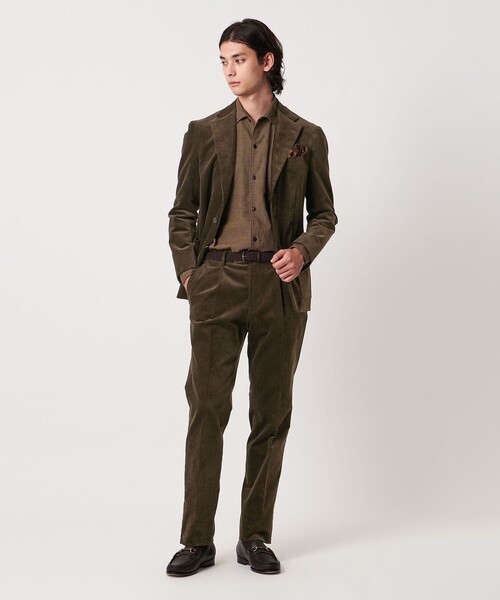 UNITED ARROWS（ユナイテッドアローズ）の「VISCONTI コーデュロイ 1プリーツ パンツ R-MODEL（スラックス・メンズ・オリーブ・50/46/48/54/44/52）」の13枚目の写真