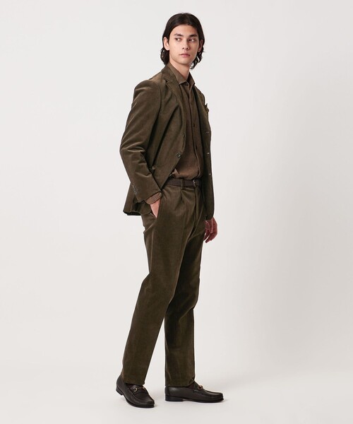 UNITED ARROWS（ユナイテッドアローズ）の「VISCONTI コーデュロイ 1プリーツ パンツ R-MODEL（スラックス・メンズ・オリーブ・50/46/48/54/44/52）」の14枚目の写真