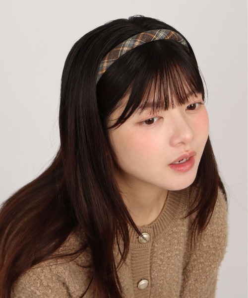 ammy.(エイミードット)の「【 ammy. / エイミードット 】 細 チェック カチューシャ(カチューシャ・レディース・ブラウン系/グリーン系/ブルー系/オレンジ系・FREE)」の19枚目の写真