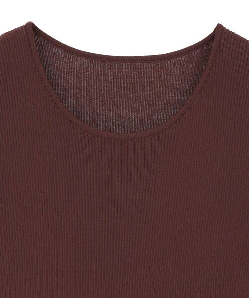 YECCA VECCA（イェッカヴェッカ）の「5分袖リブニット（ニット/セーター・レディース・ブラック/ベージュ/ブラウン・FREE）」の19枚目の写真