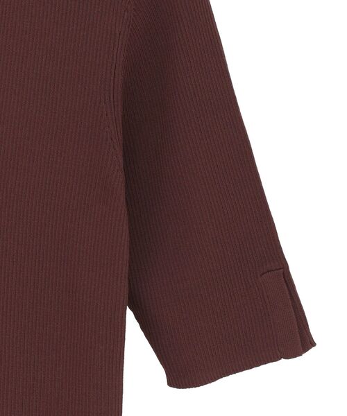 YECCA VECCA（イェッカヴェッカ）の「5分袖リブニット（ニット/セーター・レディース・ブラック/ベージュ/ブラウン・FREE）」の11枚目の写真