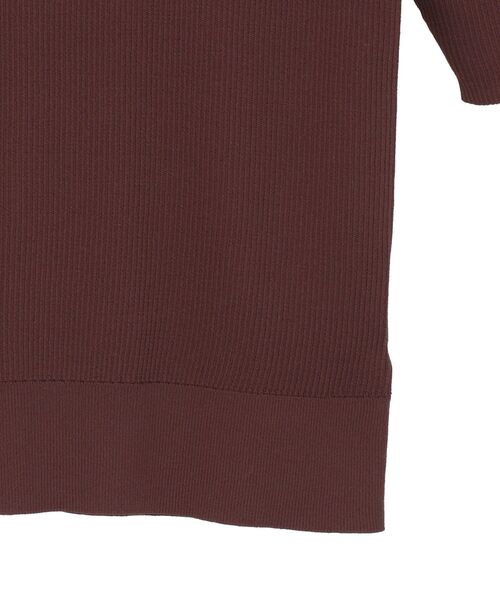 YECCA VECCA（イェッカヴェッカ）の「5分袖リブニット（ニット/セーター・レディース・ブラック/ベージュ/ブラウン・FREE）」の4枚目の写真