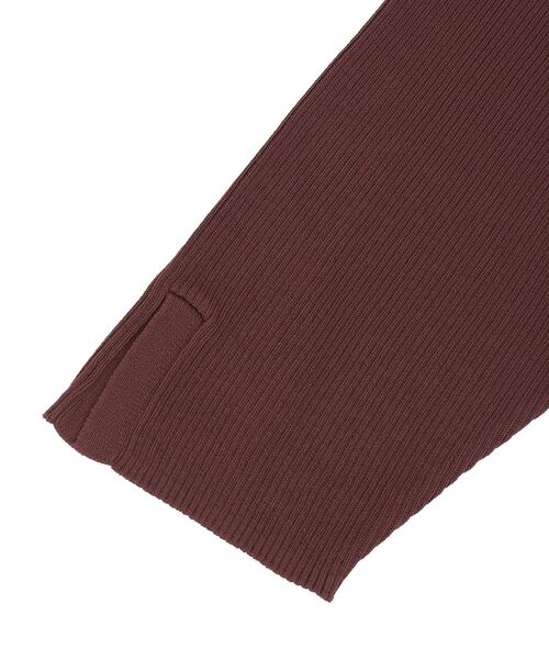 YECCA VECCA（イェッカヴェッカ）の「5分袖リブニット（ニット/セーター・レディース・ブラック/ベージュ/ブラウン・FREE）」の6枚目の写真