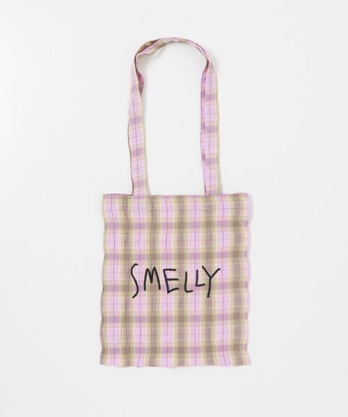 SMELLY（スメリー）の「プリントトートバッグS（トートバッグ・レディース・ブラック/イエロー系その他/ブルー系その他/ベージュ系その他/ホワイト系その他・SMALL）」の12枚目の写真