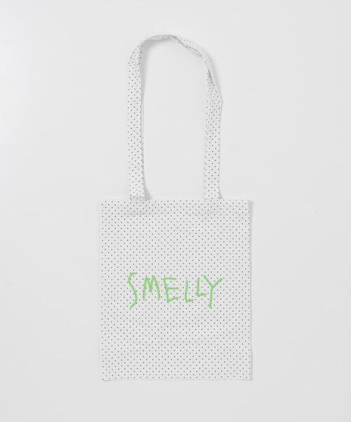 SMELLY（スメリー）の「プリントトートバッグS（トートバッグ・レディース・ブラック/イエロー系その他/ブルー系その他/ベージュ系その他/ホワイト系その他・SMALL）」の19枚目の写真