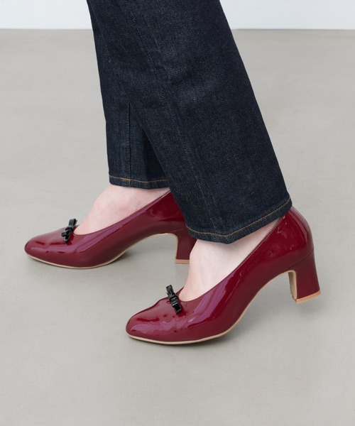 25秋冬】アーモンドトゥリボンパンプス(0607)（パンプス）｜Launa lea