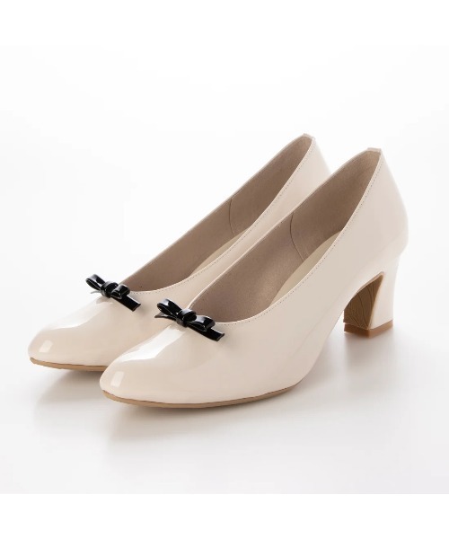 25秋冬】アーモンドトゥリボンパンプス(0607)（パンプス）｜Launa lea