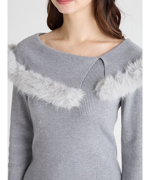 【美品】CELFORD グレー カットアウトニット　カシミヤ　サイズ38 セール】 〈手洗い可能〉7G ウール カシミヤ ハイネック プルオーバー