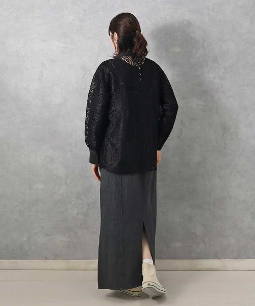 Bleu Bleuet(ブルーブルーエ)の「【ZOZO限定】レーススタンドシャツ(シャツ/ブラウス・レディース・ブラック/オフホワイト・FREE)」の17枚目の写真