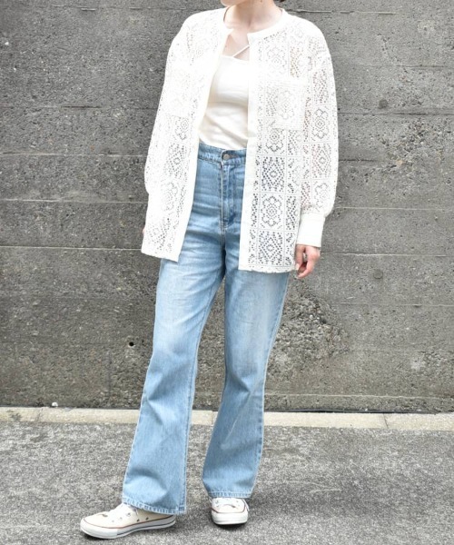 Bleu Bleuet(ブルーブルーエ)の「【ZOZO限定】レーススタンドシャツ(シャツ/ブラウス・レディース・ブラック/オフホワイト・FREE)」の12枚目の写真