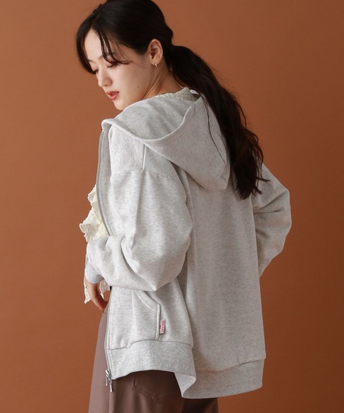 RED KAP(レッドキャップ)の「【RED KAP】別注/スウェットジップパーカー(パーカー・レディース・ブラック/ライトグレー/レッド・FREE)」の7枚目の写真