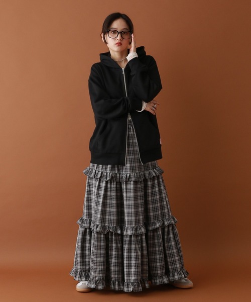 RED KAP(レッドキャップ)の「【RED KAP】別注/スウェットジップパーカー(パーカー・レディース・ブラック/ライトグレー/レッド・FREE)」の22枚目の写真