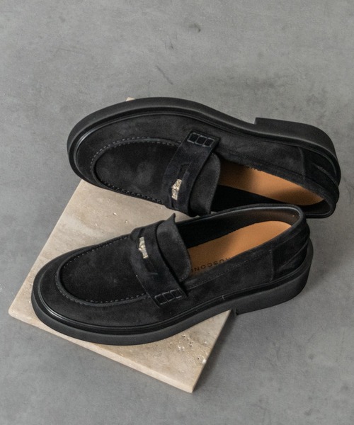 FABIO RUSCONI（ファビオルスコーニ）の「【FABIO RUSCONI】ラウンドトウ厚底ペニーローファー(F51632)（ローファー・レディース・ブラック/ブラック系その他/ブラウン・36/37/38）」の2枚目の写真