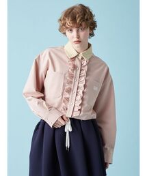 FURFUR | ロゴ刺繍フリルシャツ(シャツ/ブラウス)