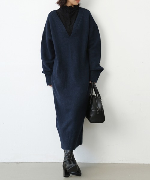 streetorgan ネイビー　ワンピース セール】 スタンドカラーワンピース （ワンピース）｜＊＊URBAN