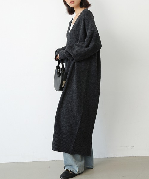 streetorgan ネイビー　ワンピース S-LL/ひんやり】全身すっきり見えが楽に叶う サイド切替 バイ