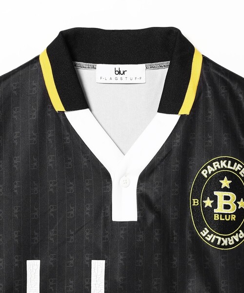 F-LAGSTUF-F（フラグスタフ）の「F-LAGSTUF-F / SOCCER SHIRT(xblur)（Tシャツ/カットソー・メンズ・ブラック・M/L/XL）」の5枚目の写真
