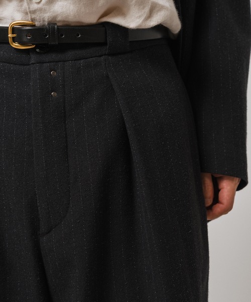 EDIFICE（エディフィス）の「ETS.MATERIAUX(マテリオ) ウール/シルク ファーマートラウザー（スラックス・メンズ・ブラック・3/2）」の7枚目の写真