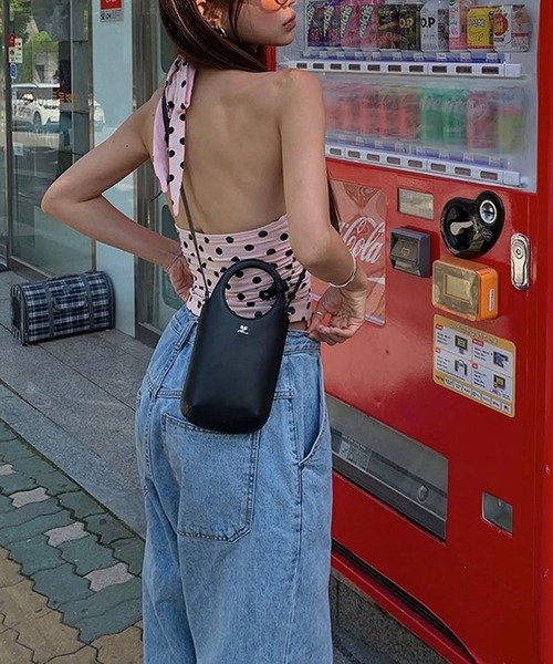 セール】【 MEMECLE / メメクル 】ドット ホルターネック ボーダー