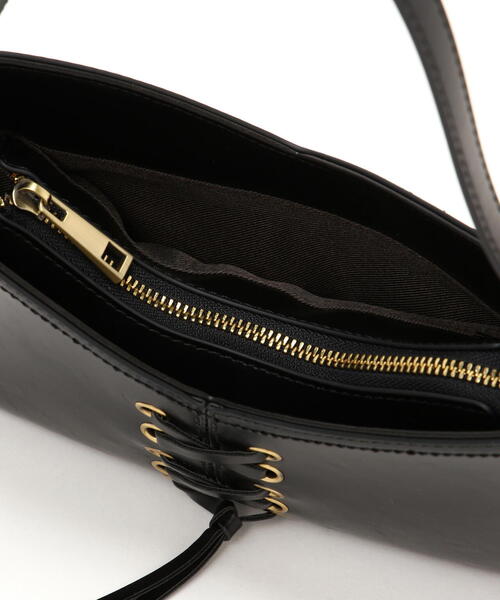 NATURAL BEAUTY BASIC（ナチュラルビューティーベーシック）の「◇レースアップミニショルダーバッグ（ショルダーバッグ・レディース・ワイン/ブラック・ﾌﾘ-）」の10枚目の写真