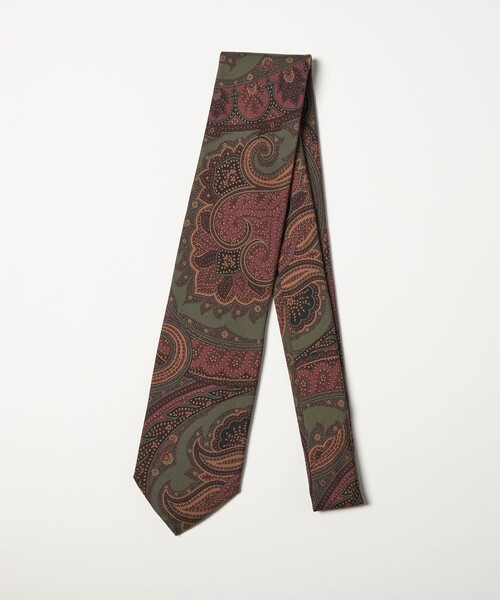 UNITED ARROWS(ユナイテッドアローズ)の「<ARCURI> ペイズリープリント ネクタイ(ネクタイ・メンズ・オリーブ/ダークブラウン・FREE)」の2枚目の写真